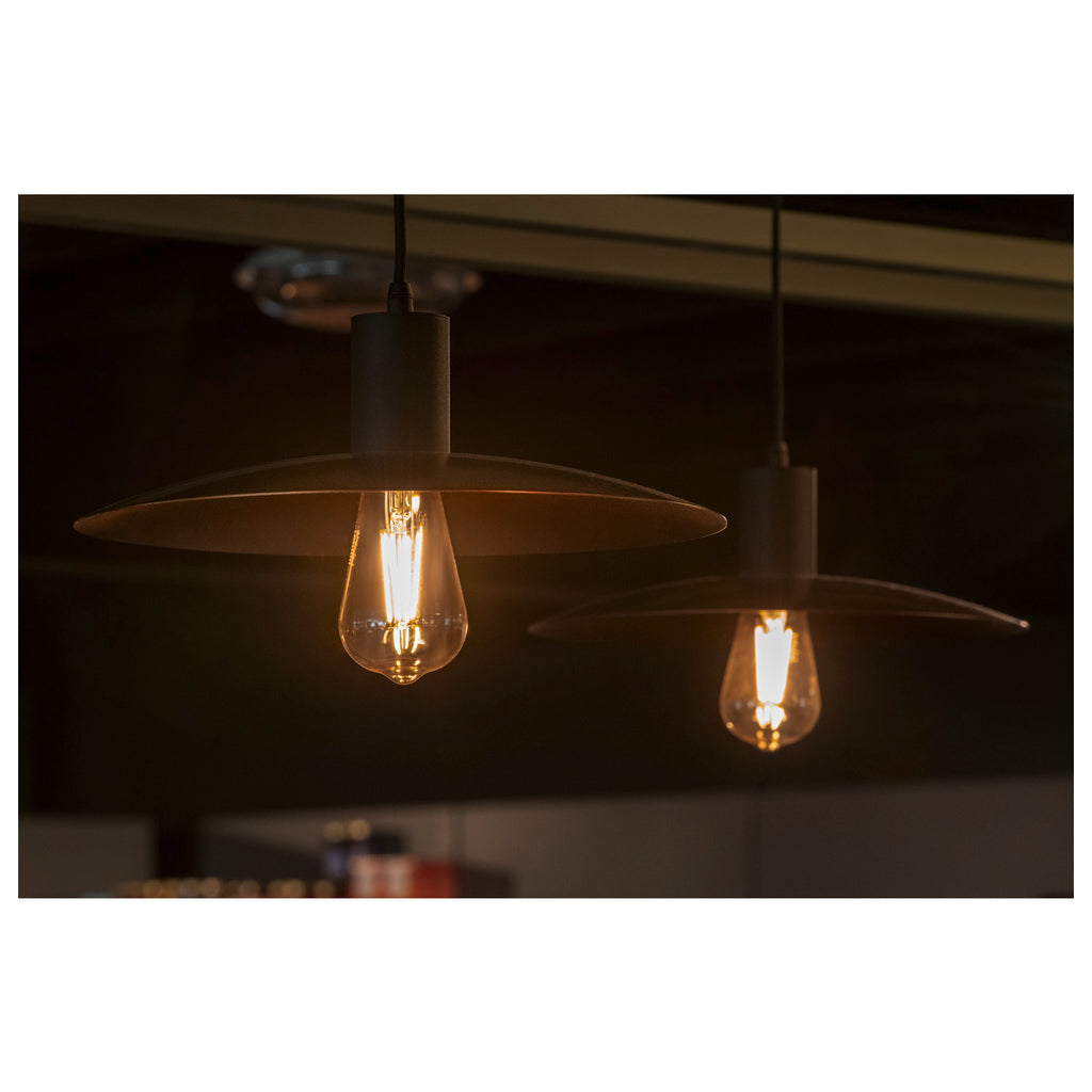 LALU® SET, Candeeiro suspenso, Base E27, ELYPSE 33, Comprimento pendente 200 cm, Lâmpadas incluídas, preto