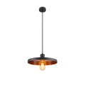 LALU® SET, Candeeiro suspenso, Base E27, PLATE 33, comprimento pendente 200 cm, Lâmpadas incluídas, preto