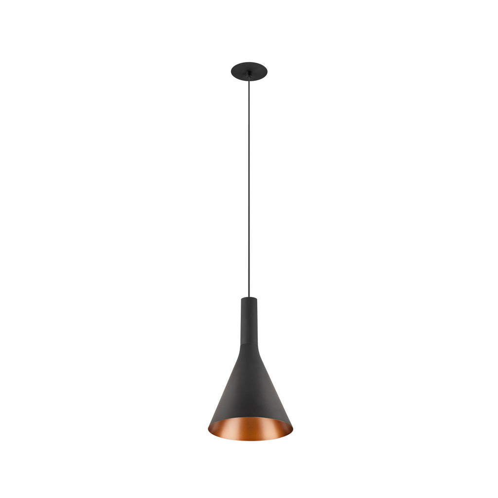 LALU® SET, Candeeiro suspenso, Base LED, CONE 15, PHASE, Embutido, Comprimento pendente 200 cm, 2700/3000 K, 40°, preto