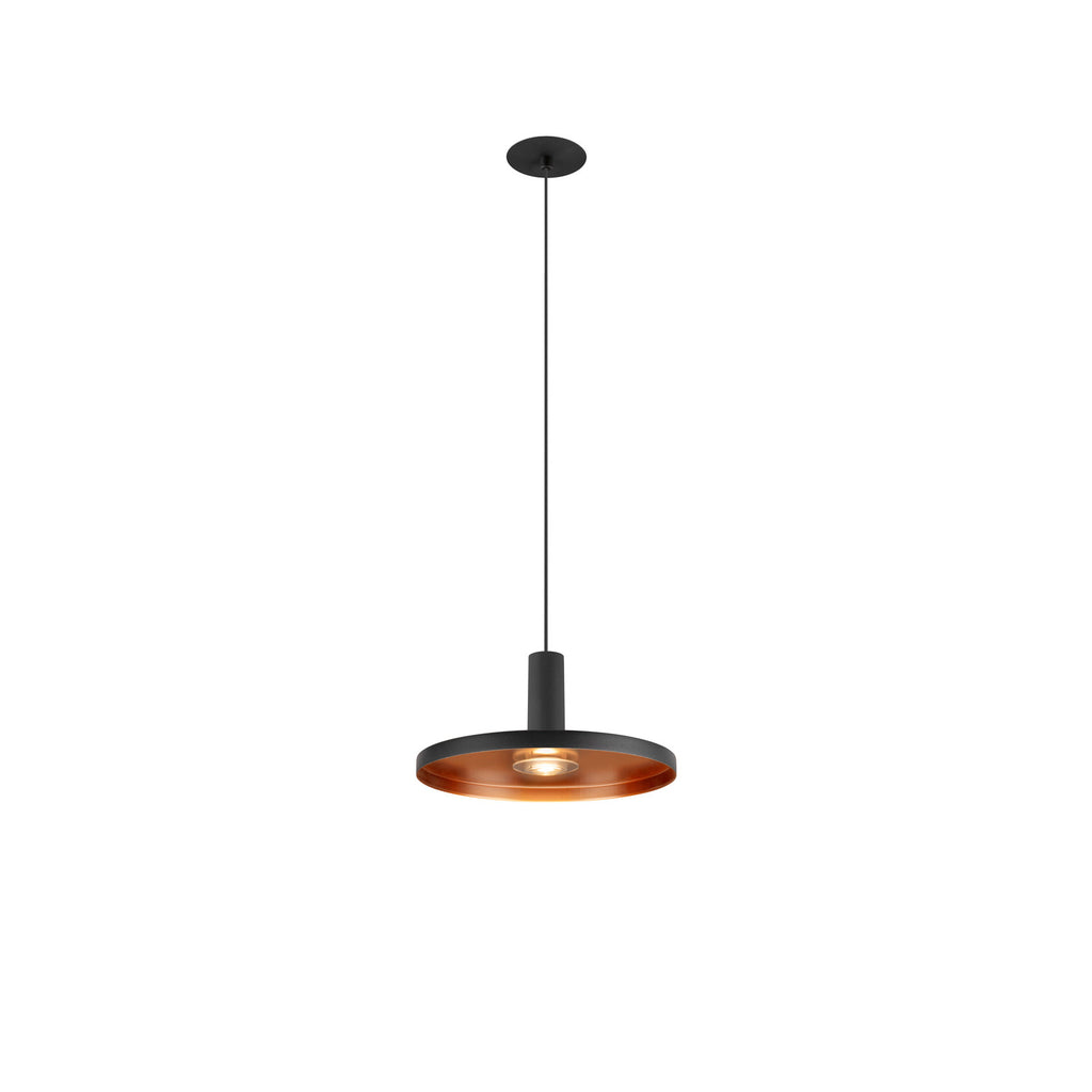 LALU® SET, Candeeiro suspenso, Base LED, PLACA 22, PHASE, Embutido, Comprimento pendente 200 cm, 2700/3000 K, 40°, preto