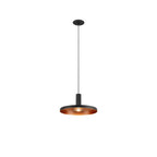 LALU® SET, Candeeiro suspenso, Base LED, PLACA 22, PHASE, Embutido, Comprimento pendente 200 cm, 2700/3000 K, 40°, preto