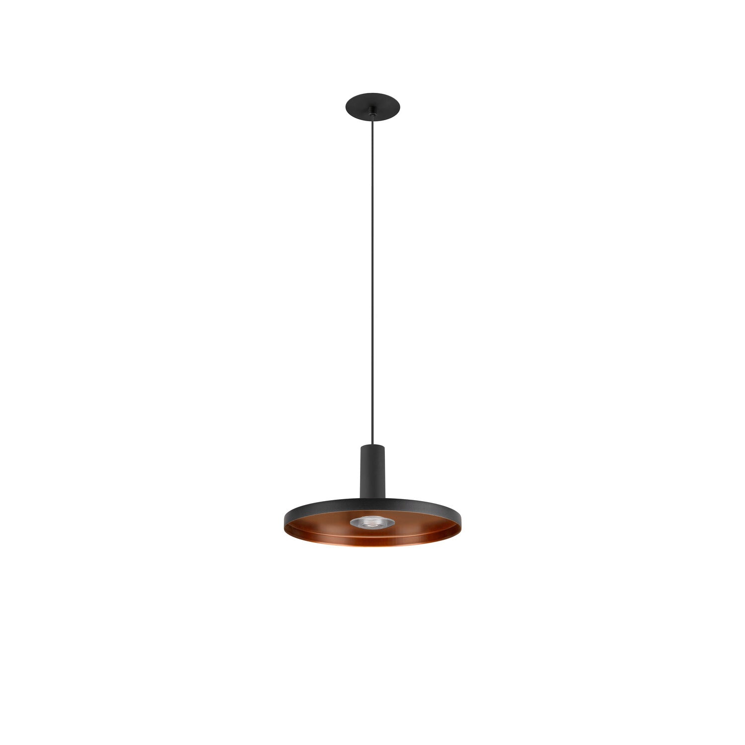 LALU® SET, Candeeiro suspenso, Base LED, PLACA 22, PHASE, Embutido, Comprimento pendente 200 cm, 2700/3000 K, 40°, preto