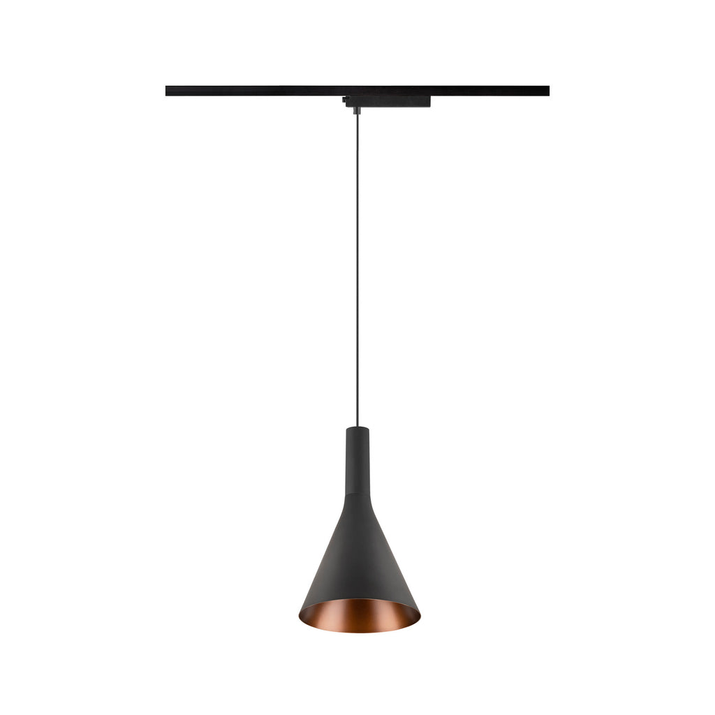 LALU® SET, 1~ Candeeiro suspenso, Base LED, CONE 15, PHASE, Comprimento do pendente 200 cm, 2700/3000K, 40°, preto