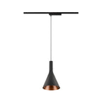 LALU® SET, 1~ Candeeiro suspenso, Base LED, CONE 15, PHASE, Comprimento do pendente 200 cm, 2700/3000K, 40°, preto