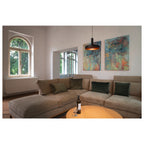 LALU® SET, 1~ Candeeiro suspenso, Base LED, TETRA 24, PHASE, Comprimento do pendente 200 cm, 2700/3000K, 40°, preto