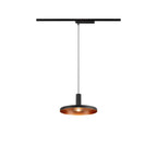 LALU® SET, 1~ Candeeiro suspenso, Base LED, PLATE 22, PHASE, Comprimento pendente 200 cm, 2700/3000K, 40°, preto