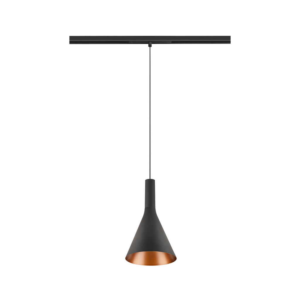 LALU® SET, Pendente 48V, Base LED, CONE 15, DALI, Comprimento suspenso 200 cm, 2700/3000K, 40°, preto