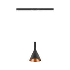 LALU® SET, Pendente 48V, Base LED, CONE 15, DALI, Comprimento suspenso 200 cm, 2700/3000K, 40°, preto