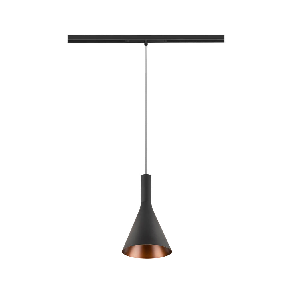 LALU® SET, Pendente 48V, Base LED, CONE 15, DALI, Comprimento suspenso 200 cm, 2700/3000K, 40°, preto