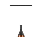 LALU® SET, Pendente 48V, Base LED, CONE 15, DALI, Comprimento suspenso 200 cm, 2700/3000K, 40°, preto