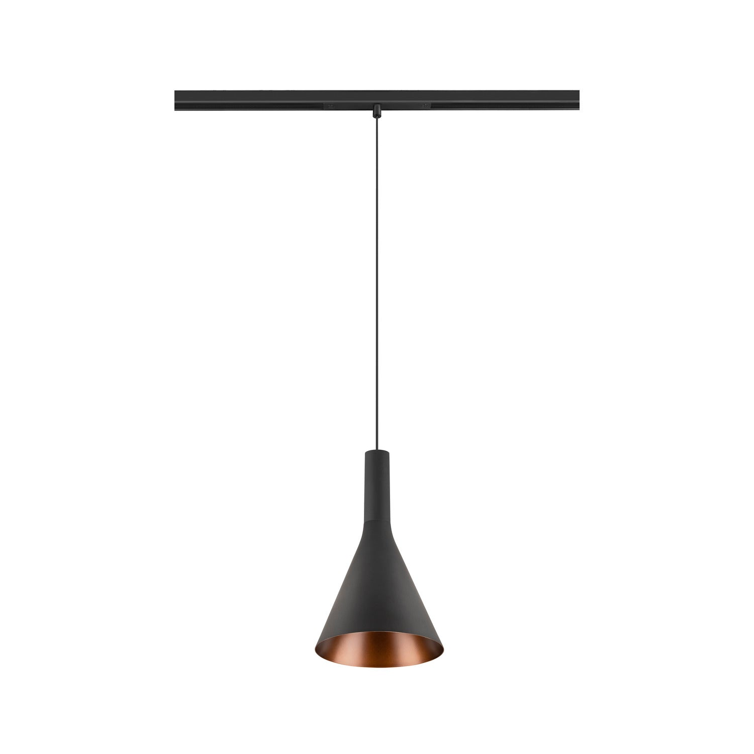 LALU® SET, Pendente 48V, Base LED, CONE 15, DALI, Comprimento suspenso 200 cm, 2700/3000K, 40°, preto