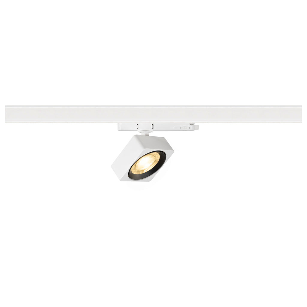 EURO CUBE 2 M, 3~ Spot, retangular, 3000K, 14 W, PHASE, 40°, branco / preto