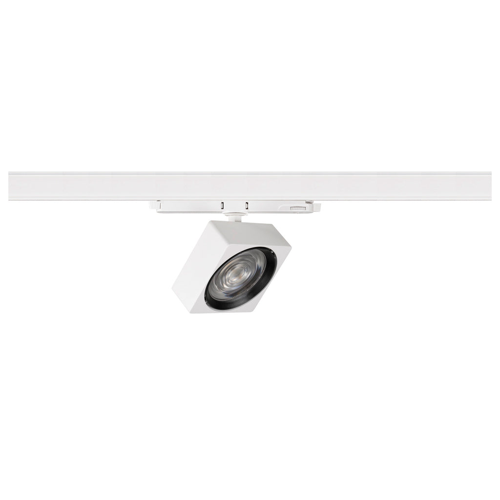 EURO CUBE 2 L, 3~ Spot, retangular, 3000K, 21 W, DALI 2, 40°, branco / preto