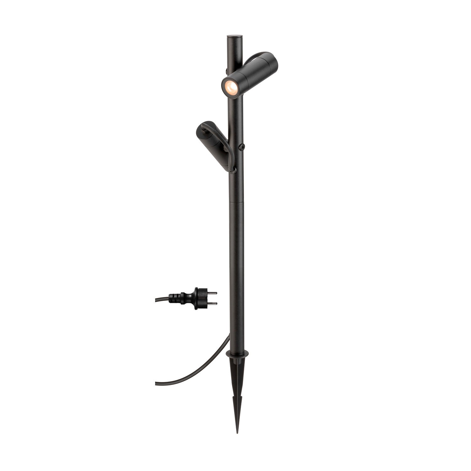 HELIA SLIM Pole, dupla, luminária de pé LED para exterior, IP65, 2200 K, preta