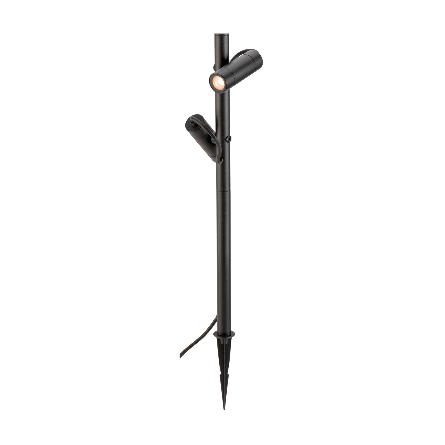 HELIA SLIM Pole, dupla, luminária de pé LED para exterior, IP65, 2200 K, preta