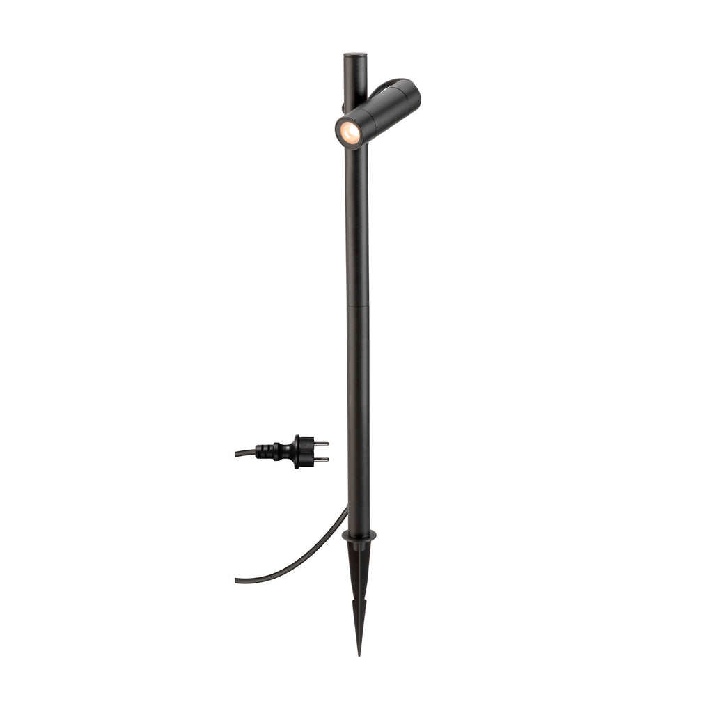 HELIA SLIM Pole, simples, luminária de pé LED para exterior, IP65, 2200 K, preta