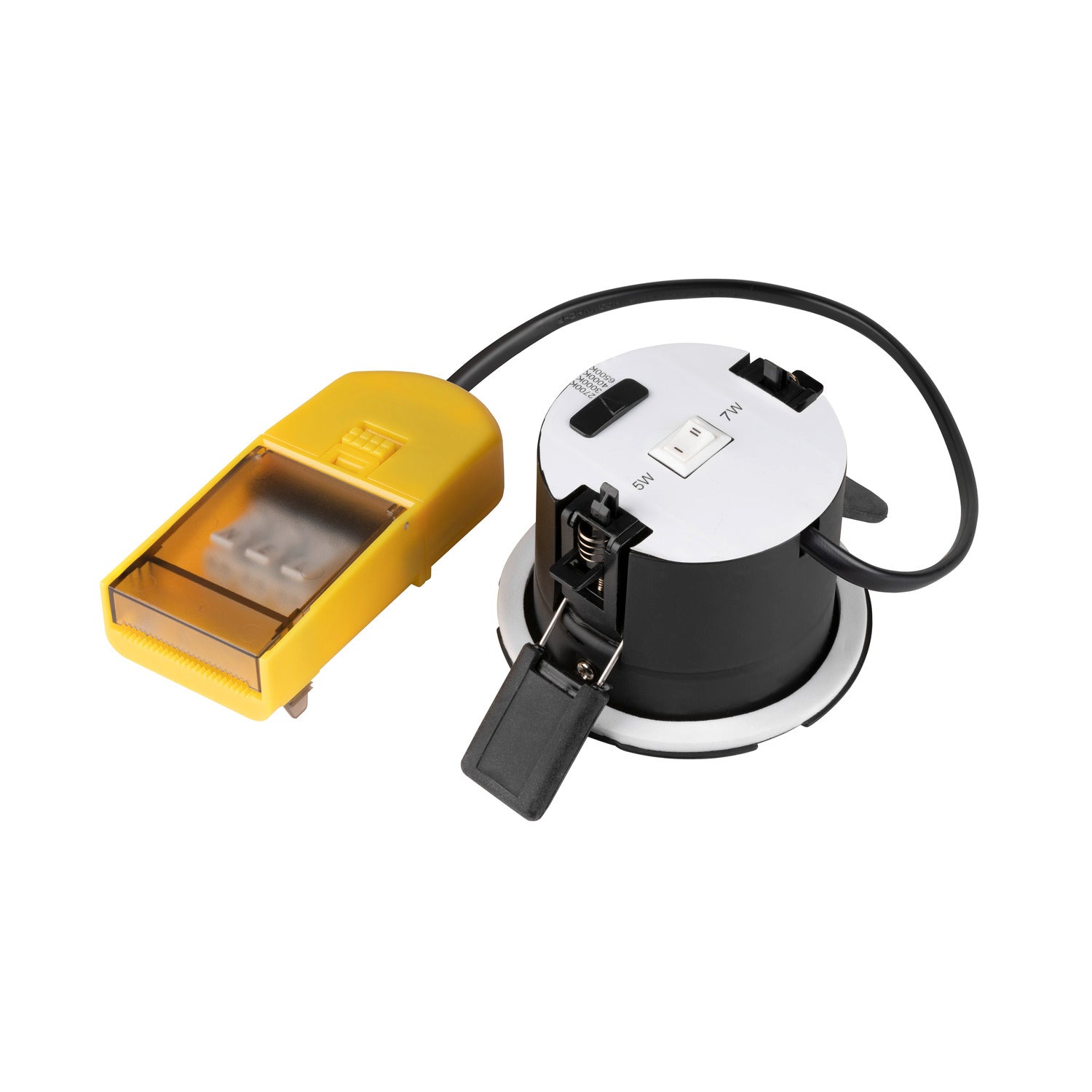 UNIVERSAL DOWNLIGHT FIX, luminária embutida com cobertura, PHASE, 2700/3000/4000/6500K, IP65, preto