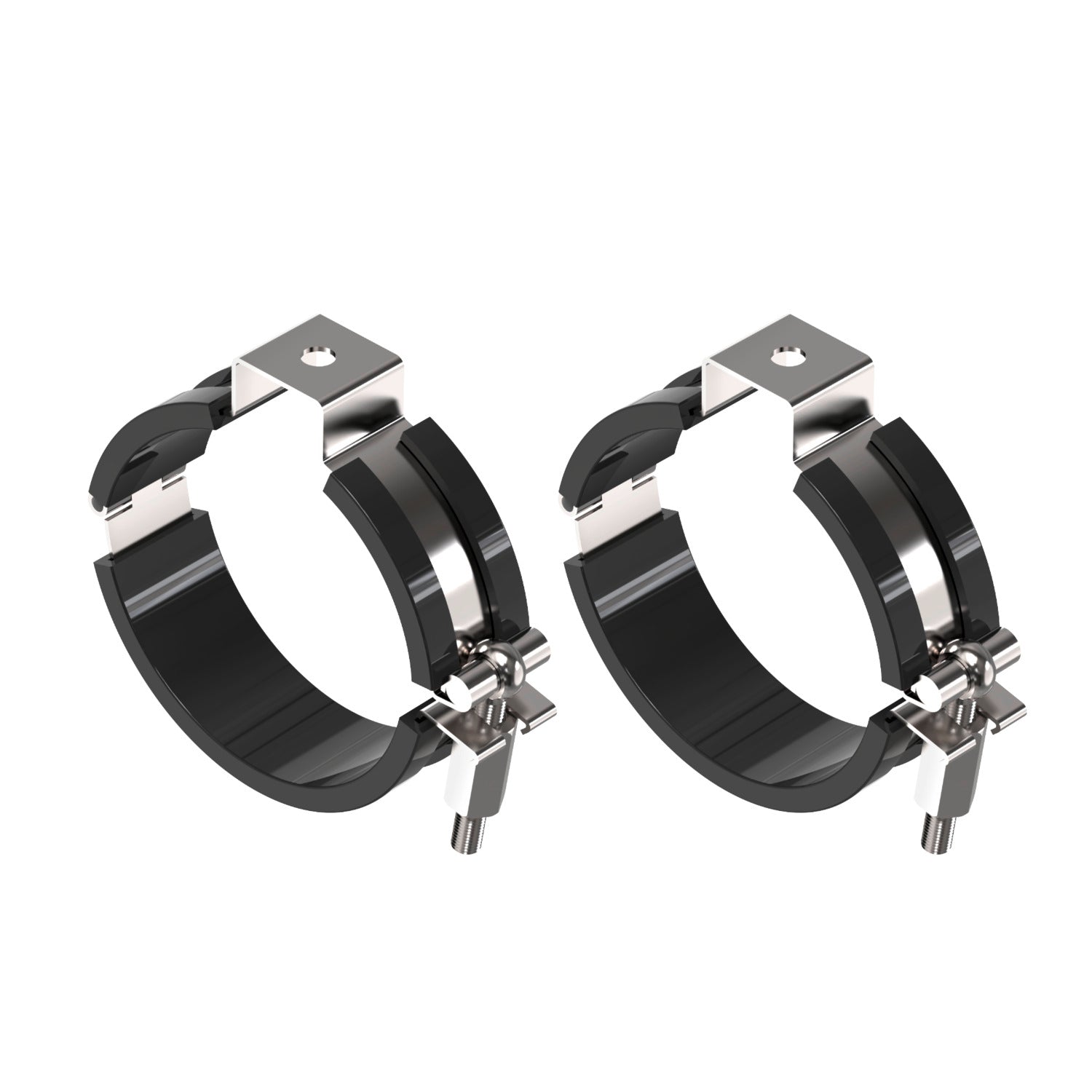 TUBULAR P, SURFACE MOUNTING BRACKET/RUBBER 2PCS.