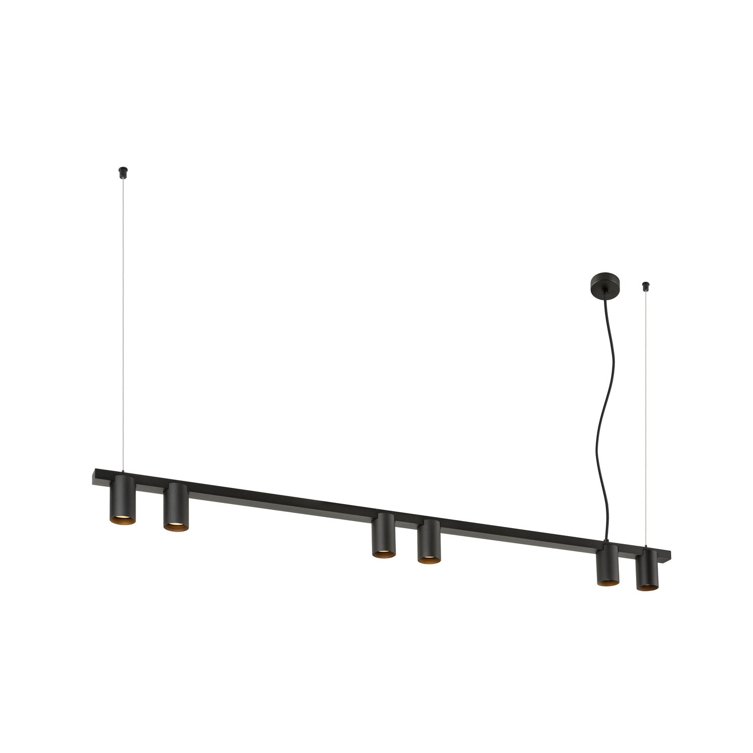 ENOLA 2.0 M, PD, SIX, LONG, QPAR51, Luminária pendente, 6 x 10 W, preto