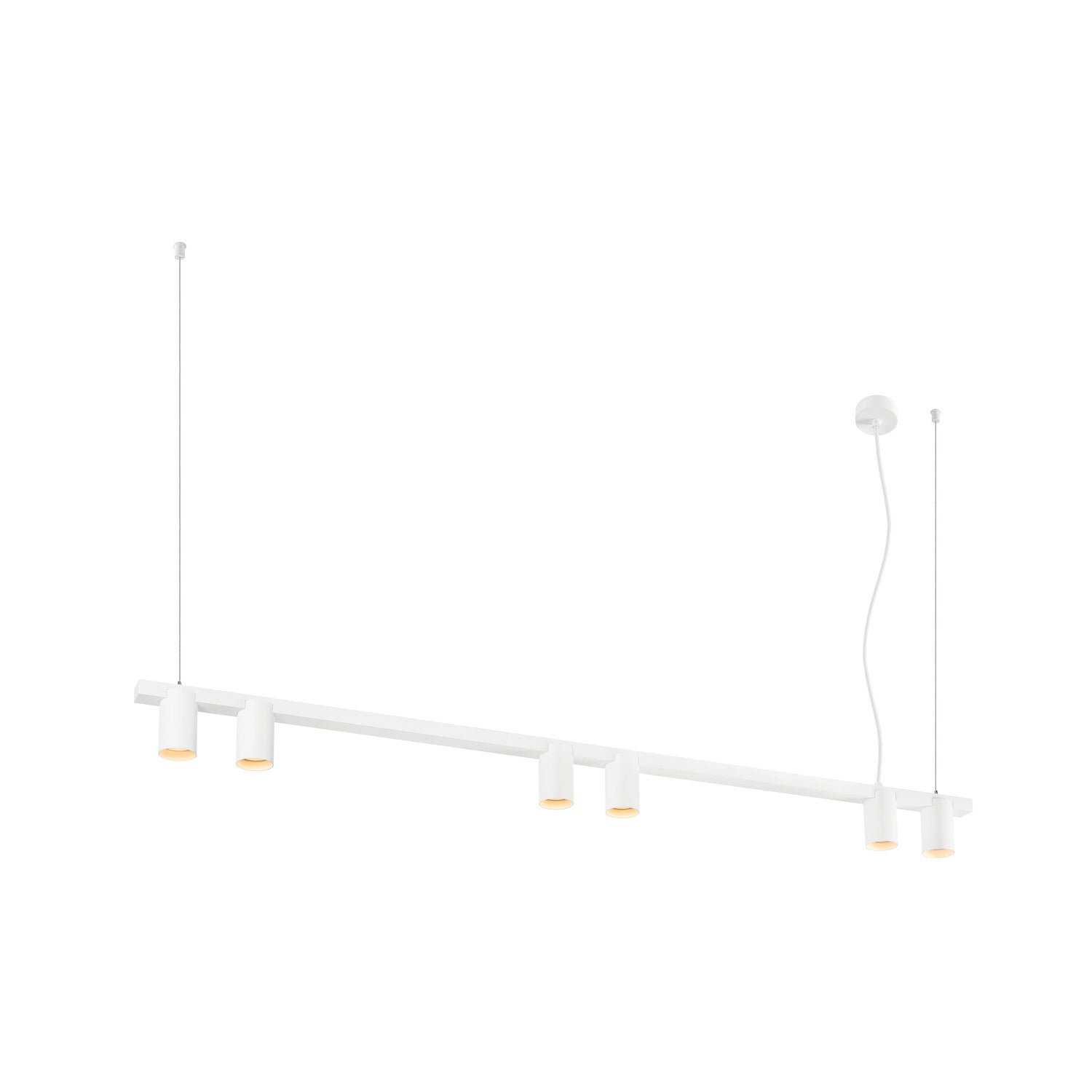 ENOLA 2.0 M, PD, SIX, LONG, QPAR51, Luminária pendente, 6 x 10 W, branco