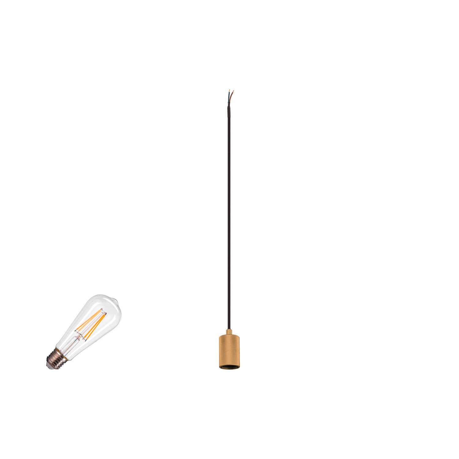 FITU LAMP SET, PD, RIBBED, Luminária pendente 1~, E27, 2700 K, PHASE, 320°, dourado