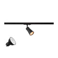 PURI 2.0 LAMP SET, Cone, 1~ Spot, INCL. PAR16 GU10, 3000 K, GU10, 1 x 6 W, FASE, 38°, preto