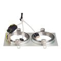 NEW TRIA 2, luminária de embutir, duas lâmpadas, QPAR111, retangular, alumínio escovado, máx. 150 W, incl. molas