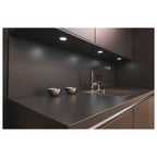 DL 126, luminária de embutir, LED, 3000 K, redonda, metal escovado, 2,8 W, incl. molas lamelares