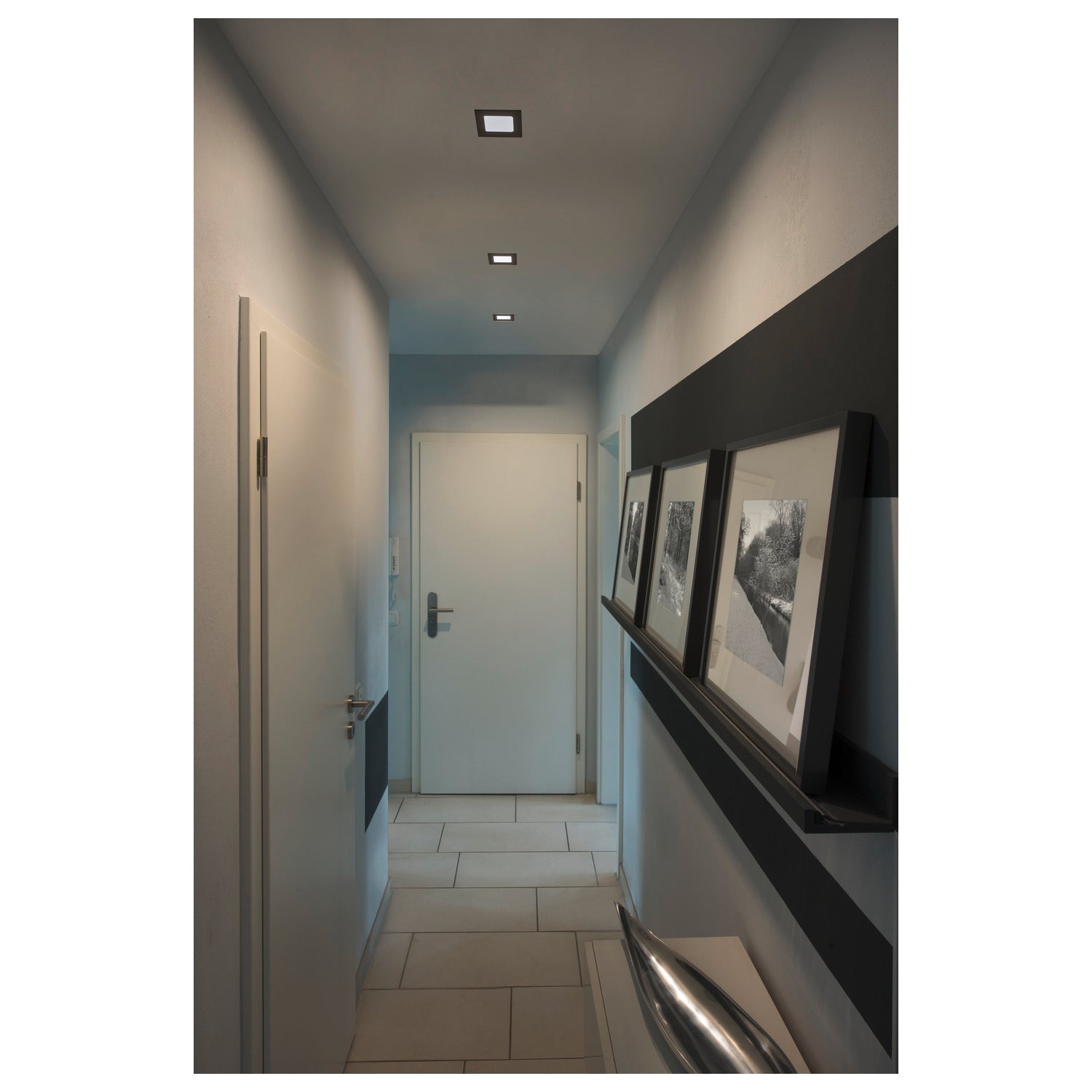 FRAME BASIC, luminária de embutir, LED, 3000 K, preto matizado, 9,4 W, incl. unidade de alimentação