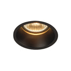 HORN 1, luminária de embutir, QPAR51, uma lâmpada, redonda, prato matizado, máx. 50 W, incl. molas