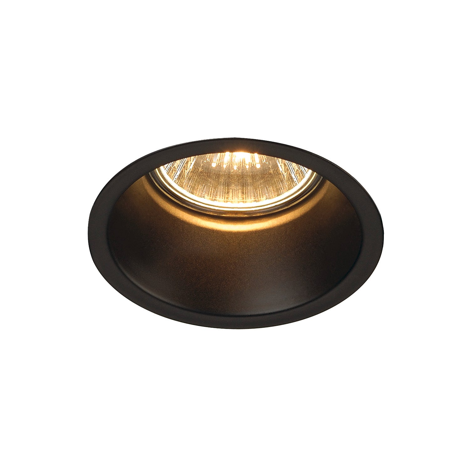 HORN 1, luminária de embutir, QPAR51, uma lâmpada, redonda, prato matizado, máx. 50 W, incl. molas