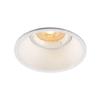 HORN-O, luminária de embutir, QPAR51, redonda, branco matizado, máx. 25 W, incl. molas
