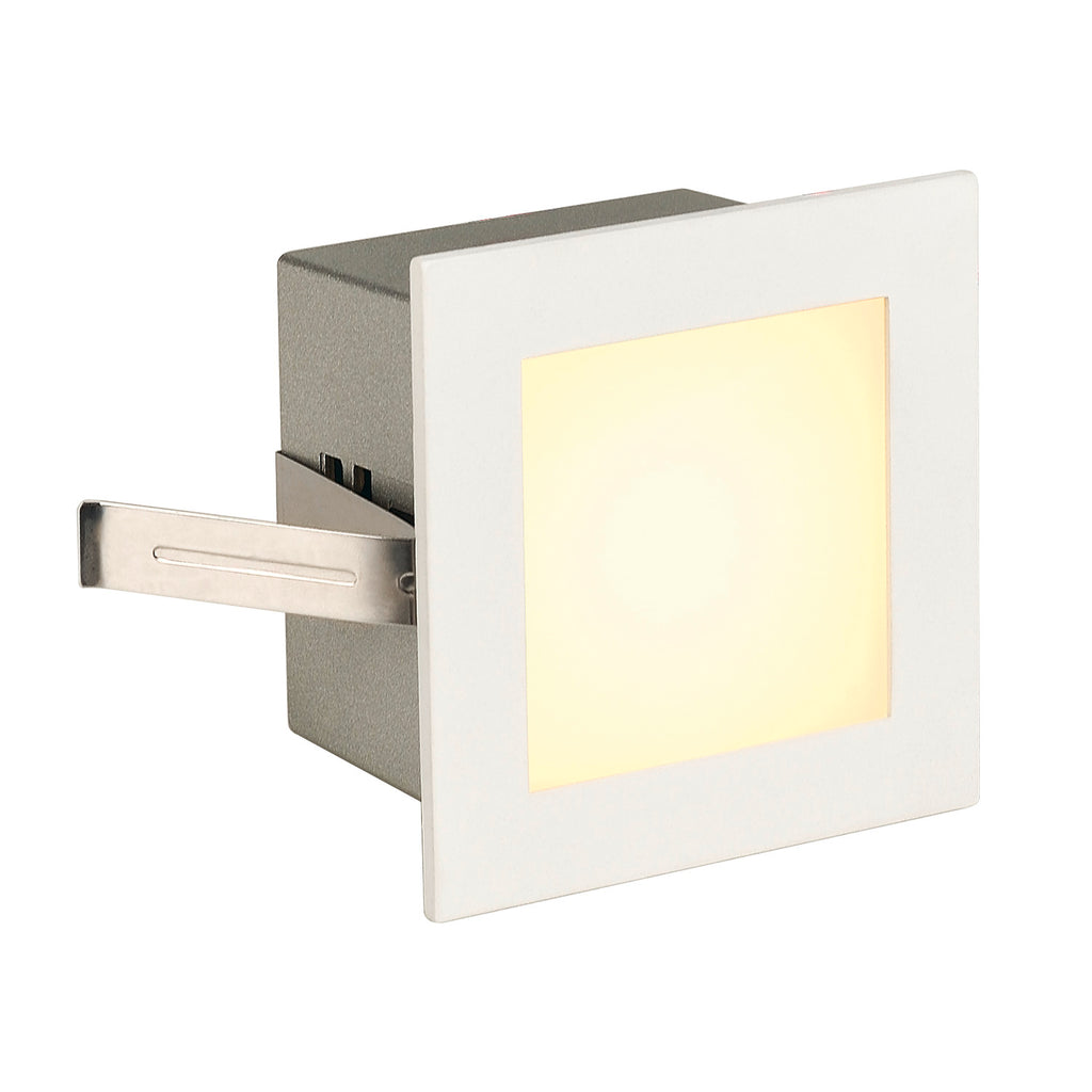 FRAME BASIC, luminária de embutir, LED, 3000 K, angular, branco matizado, incl. molas lamelares