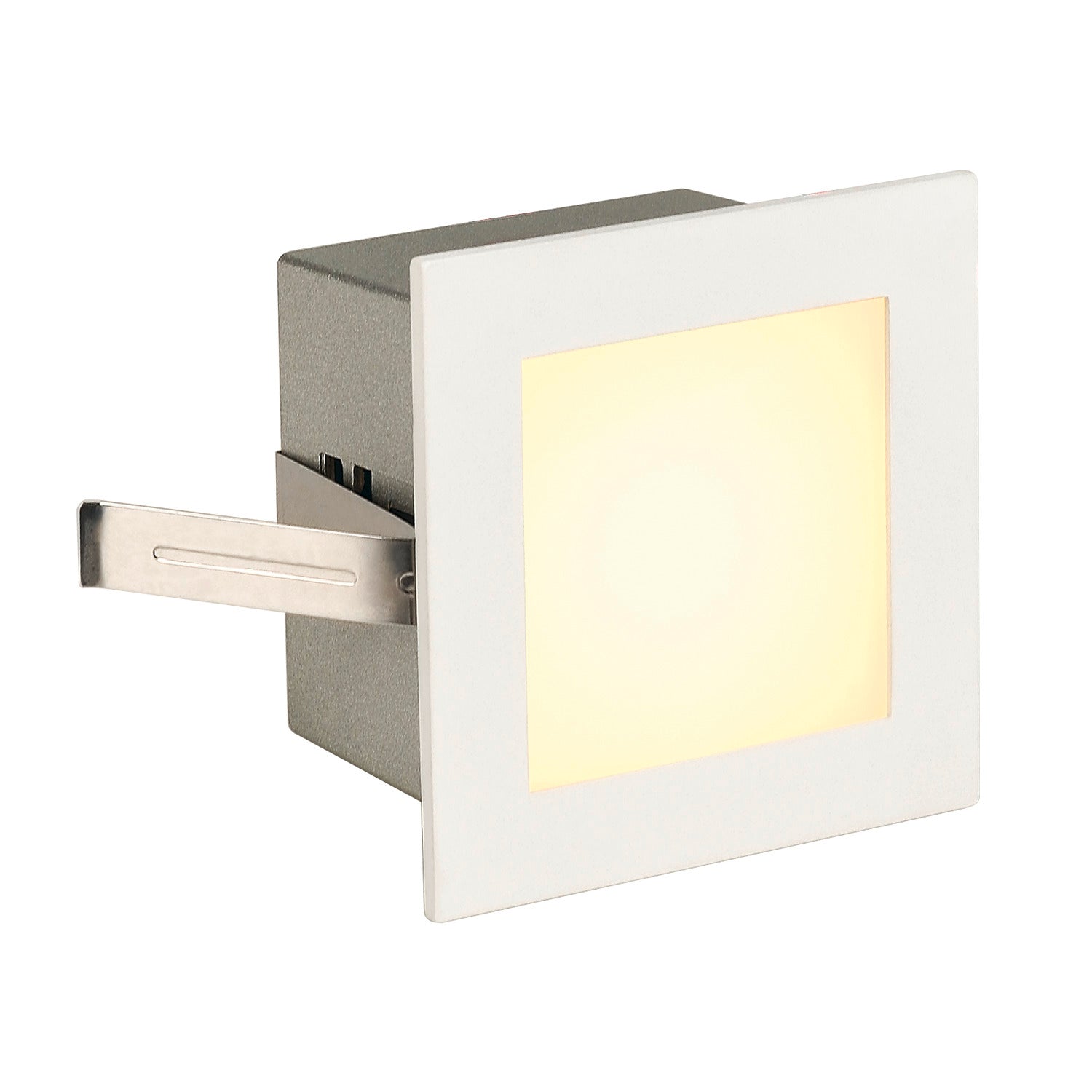 FRAME BASIC, luminária de embutir, LED, 3000 K, angular, branco matizado, incl. molas lamelares