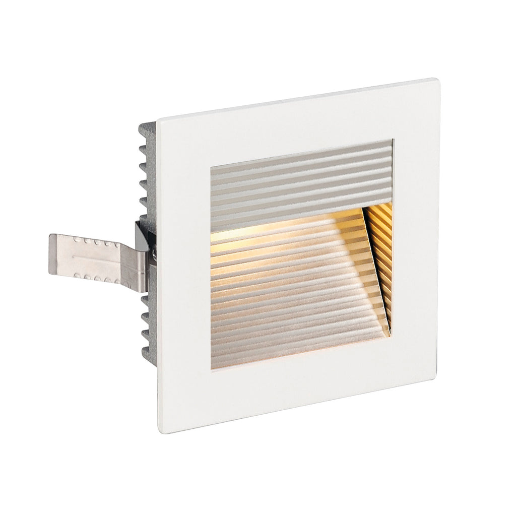 FRAME CURVE, luminária de embutir, LED, 3000 K, angular, branco matizado, incl. molas lamelares