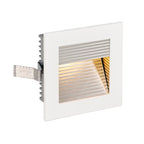FRAME CURVE, luminária de embutir, LED, 3000 K, angular, branco matizado, incl. molas lamelares