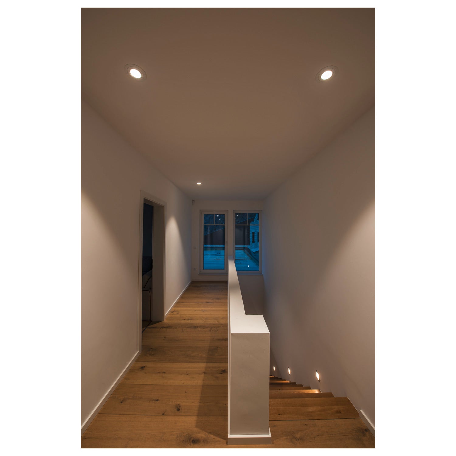 FRAME BASIC, luminária de embutir, LED, 3000 K, angular, cinzento prateado, incl. molas lamelares