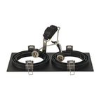 NEW TRIA 2, luminária de embutir, duas lâmpadas, QPAR111, retangular, preto matizado, máx. 150 W, incl. molas