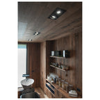 NEW TRIA 2, luminária de embutir, duas lâmpadas, QPAR111, retangular, preto matizado, máx. 150 W, incl. molas