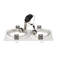 NEW TRIA 2, luminária de embutir, duas lâmpadas, QPAR111, retangular, branco matizado, máx. 150 W, incl. molas