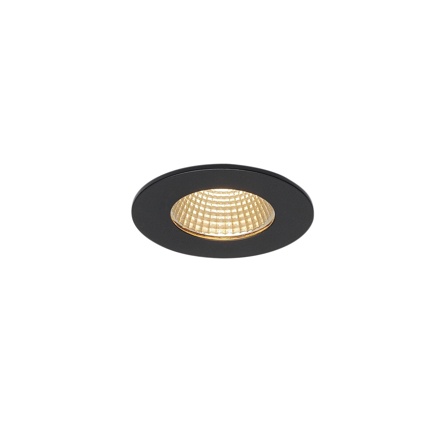 PATTA-I, luminária de embutir, LED, 3000 K, redonda, preto matizado, 38°, incl. unidade de alimentação