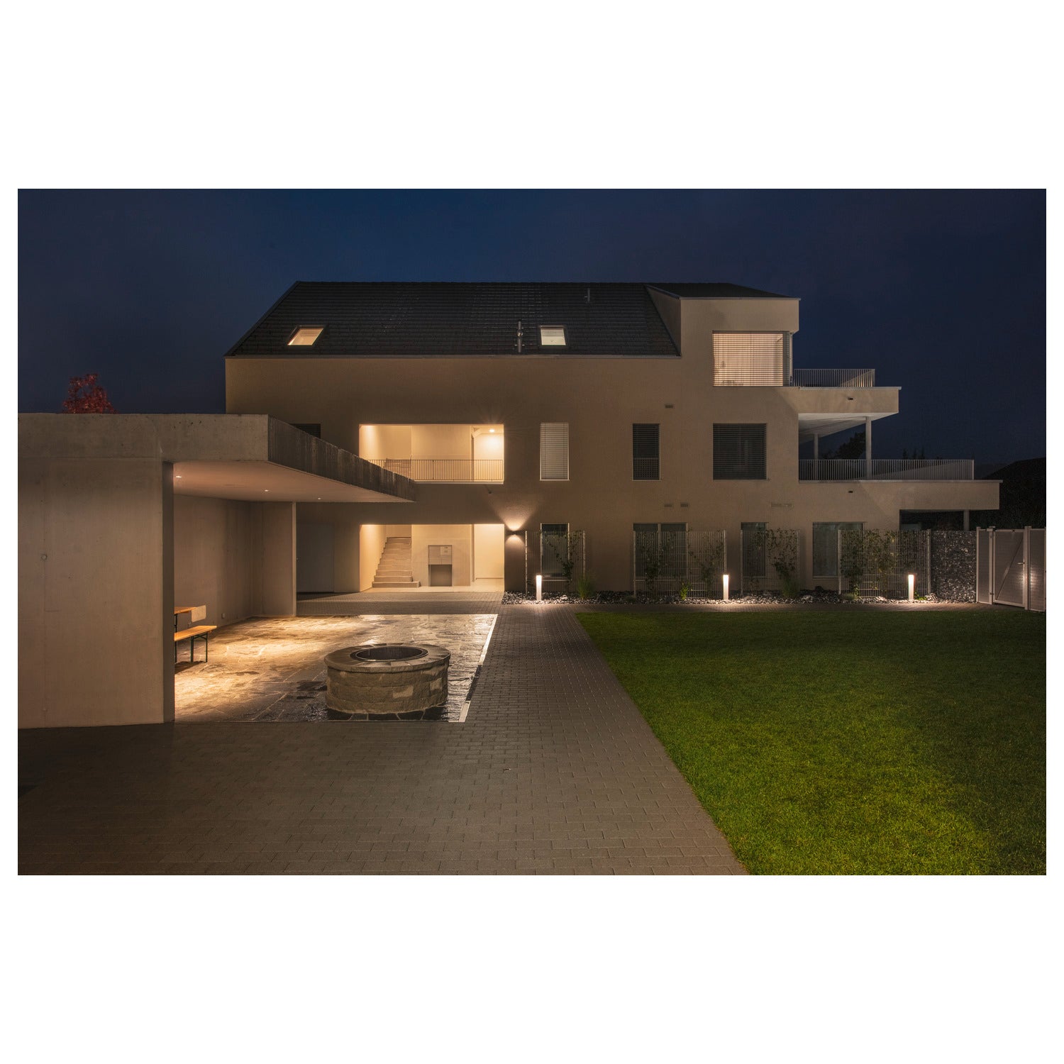 QUADRASYL 75,luminária saliente (balizador) para exterior, lâmpada economizadora de energia GX53, IP44, quadrado, cinzento prateado, C/L/A 19/22,5/75 cm, máx. 11 W