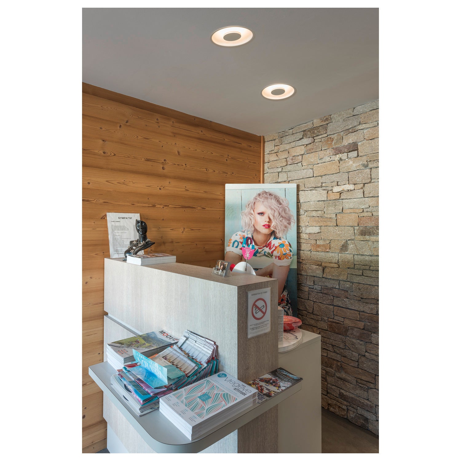 OCCULDAS 23, luminária de embutir, LED, 3000 K, redonda, branco, 26 W