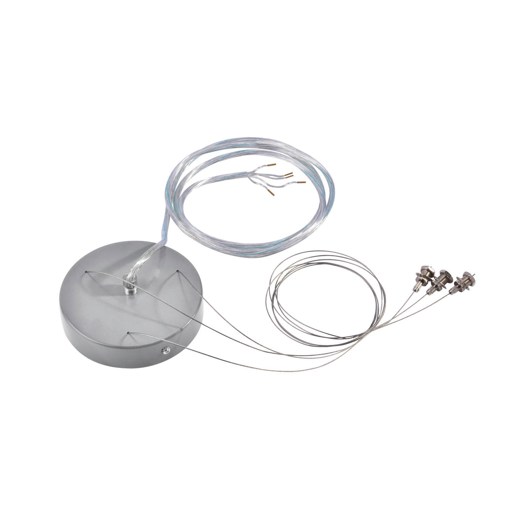 KIT DE SUSPENSÃO, para MEDO, candeeiro pendente, redondo, cinzento prateado, 5-adrig