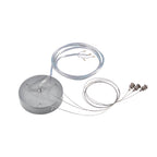 KIT DE SUSPENSÃO, para MEDO, candeeiro pendente, redondo, cinzento prateado, 5-adrig