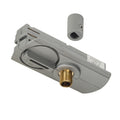 1~ SYSTEM - ADAPTADOR DE LUMINÁRIAS PENDENTES, para calha de montagem saliente de 1 fase de alta voltagem, cinzento prateado, incl. mecanismo de alívio do esforço de tração e peça roscada