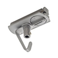 1~ SYSTEM - ADAPTADOR para calha de montagem saliente de alta voltagem de 1 fase, prateado, elétrico, com ganchos