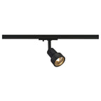 PURI, foco para calhas elétricas de alta voltagem de 1 fase, QPAR51, preto matizado, máx. 50 W, incl. adaptador de 1 fase