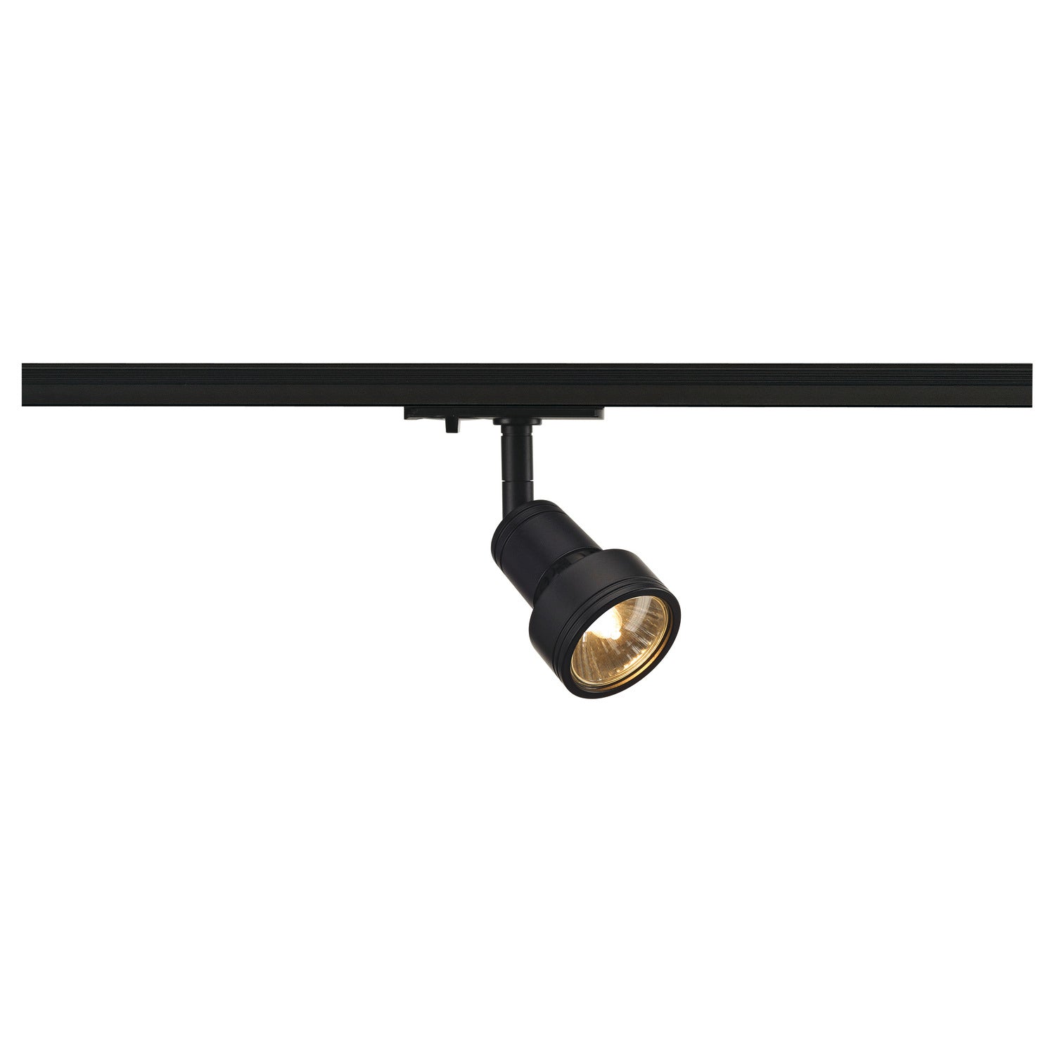 PURI, foco para calhas elétricas de alta voltagem de 1 fase, QPAR51, preto matizado, máx. 50 W, incl. adaptador de 1 fase
