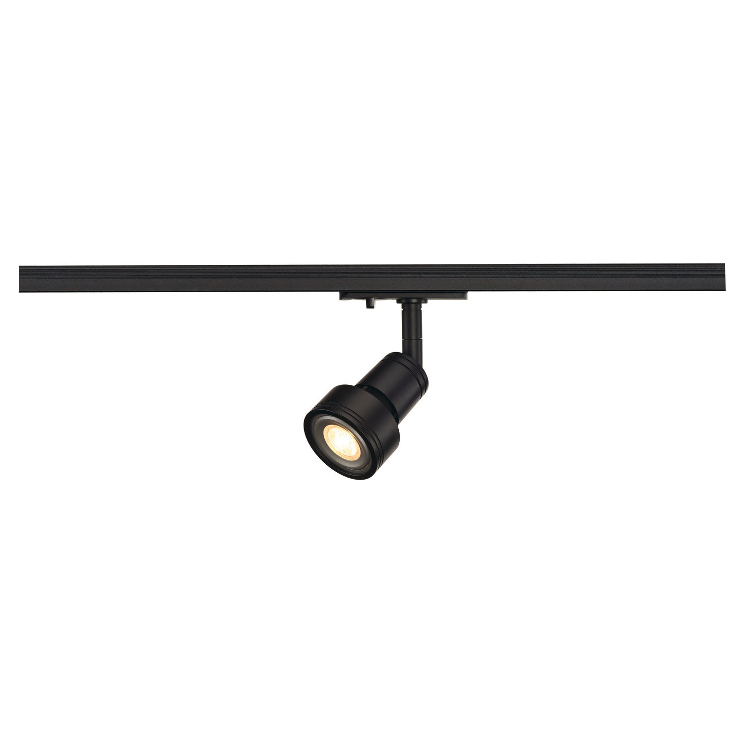 PURI, foco para calhas elétricas de alta voltagem de 1 fase, QPAR51, preto matizado, máx. 50 W, incl. adaptador de 1 fase